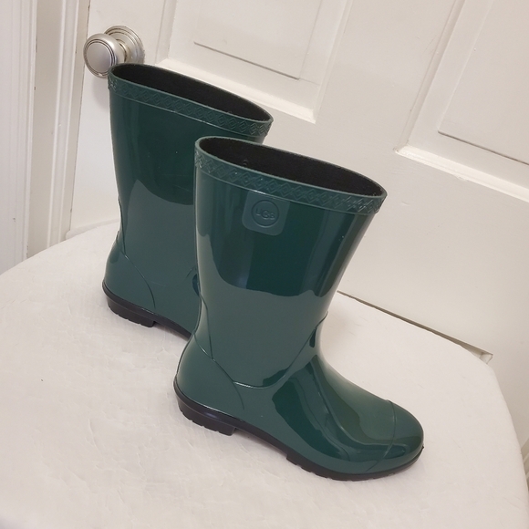 UGG Hunter Green Rainboots Size 6 - Picture 3 of 11